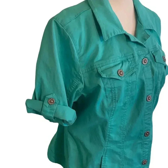 Dress barn size 14/16 short sleeve jacket EUC - Picture 9 of 9